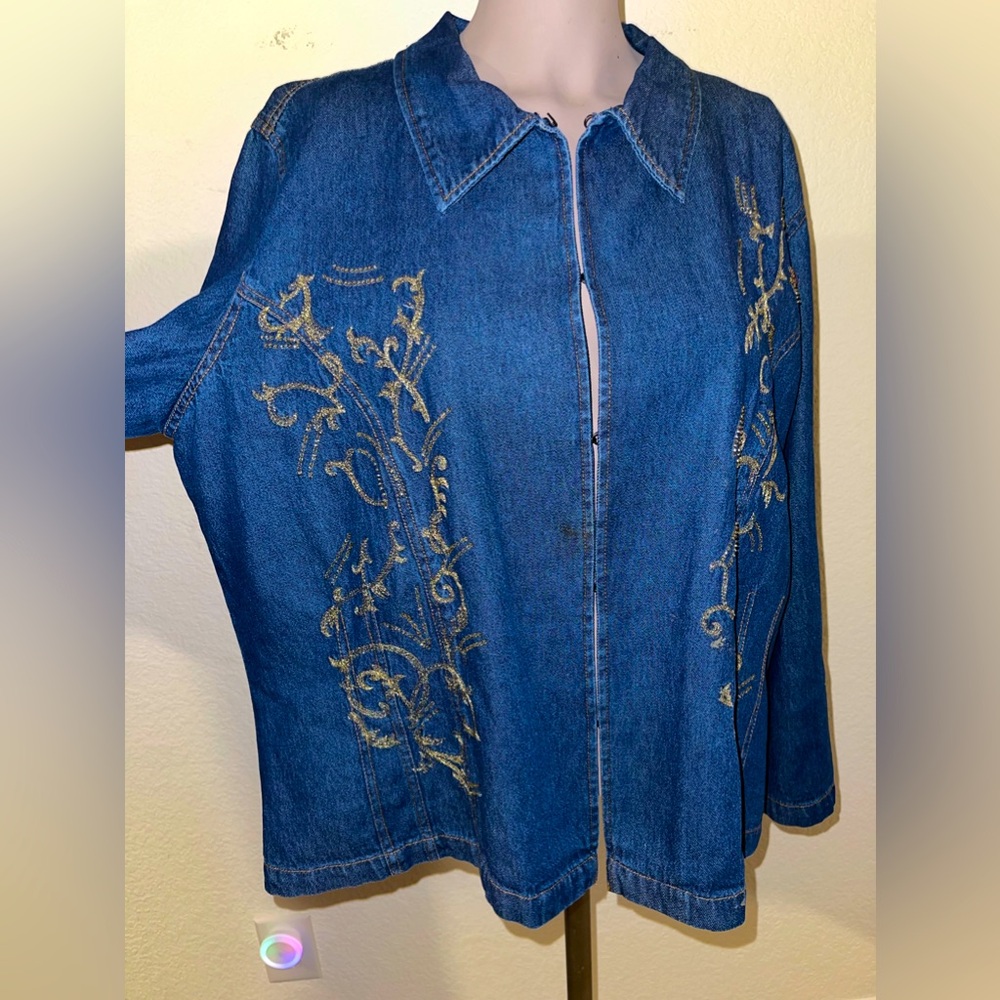 Vintage Julia Kim Denim Shirt Jacket Size‎ XL